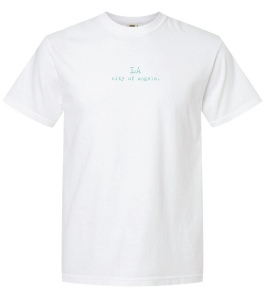 LA city of angels. shorTee plumeria pearl.